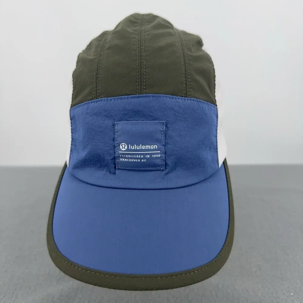 Lululemon Ripstop Multi Panel Running Hat S M Blue Green White Colorblock